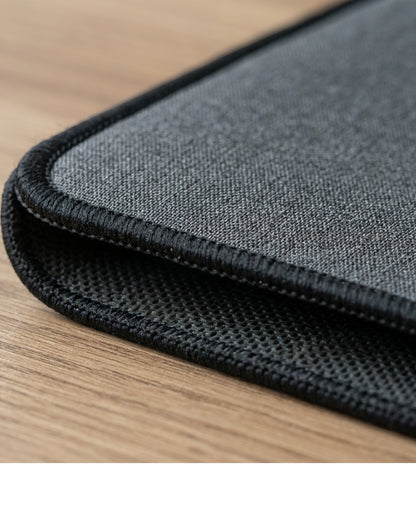 Fevoe Extended Fabric Desk Mat 900 x 400 mm Graphite - Detail view